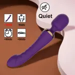 Sandfox Dual Motor Magic Wand Vibrator, 10 Modes G-Spot Massager, Rechargeable Lithium Battery, Clitoris Stimulator Dildo for Women, Anal Plug Toys for Adult