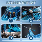1711pcs 1:35 Special Ops Rotorcraft - Stabilized Rotors & Quick-Swap Pods w/ Command Platform | Arctic Mission Gifts: Halloween to Valentine