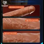 Thrusting Dildo Vibrator Sex Toys - Realistic Baseball Vibrating Dildo Heating Vibrators with 10 Thrusting & 10 Vibrating Modes for G Spot Anal Dildos