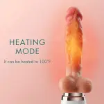 Heating Telescopic Thrusting Vibrating Dildo G-Spot Vibrator, Automatic HandsFree 3D Realistic Dildo Clit Anal Vagina Stimulator with Suction Cup Base Sex Machine