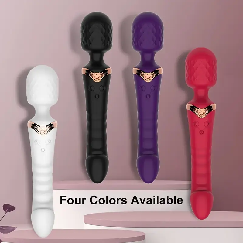 Sandfox Dual Motor Magic Wand Vibrator, 10 Modes G-Spot Massager, Rechargeable Lithium Battery, Clitoris Stimulator Dildo for Women, Anal Plug Toys for Adult