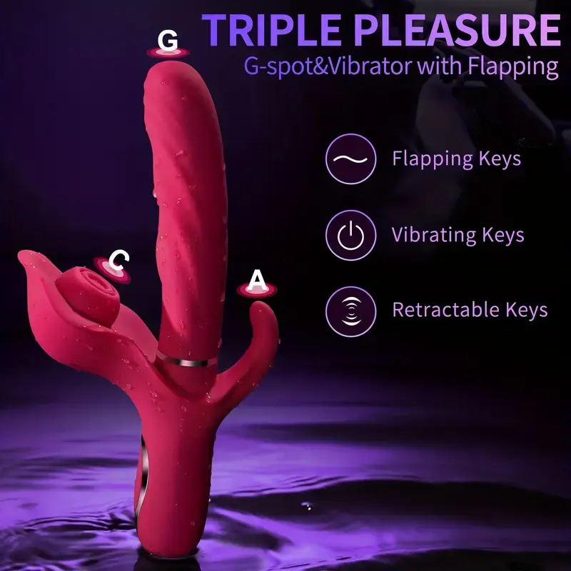 Rechargeable Bunny Vibrator] Rechargeable 3-in-1 AAV G-Spot Bunny Vibrator