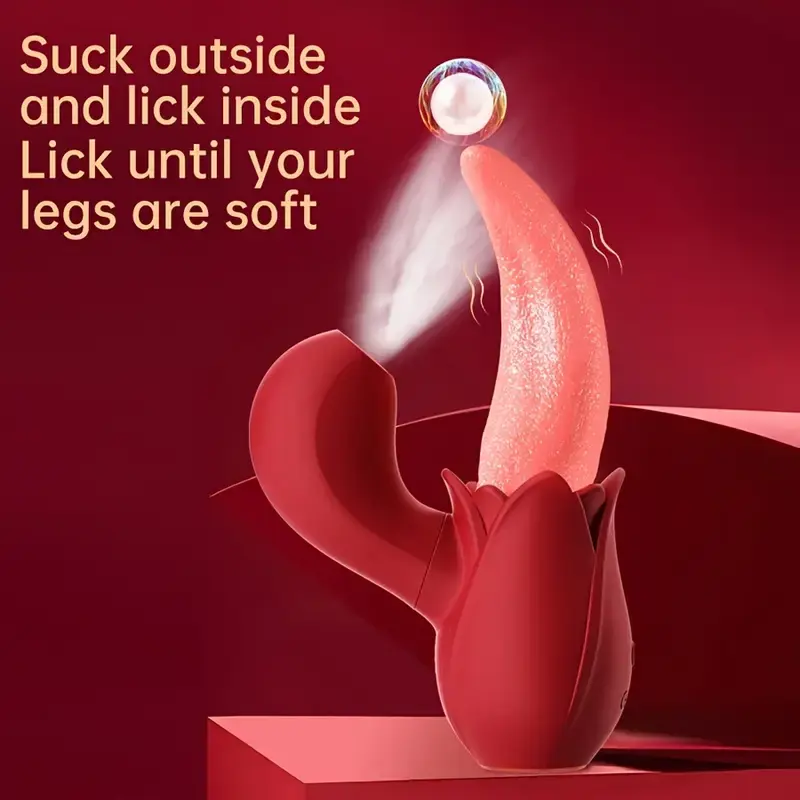 1pc 2 In 1 Lick Suck Vibrators For Women Licking Tongue Clitoris Stimulator G Spot Massager Vagina Sucking Female Orgasm Sex Toys