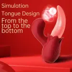 2 In 1 Lick Suck Vibrators For Women Licking Tongue Clitoris Stimulator G Spot Massager Vagina Sucking Female Orgasm Sex Toys