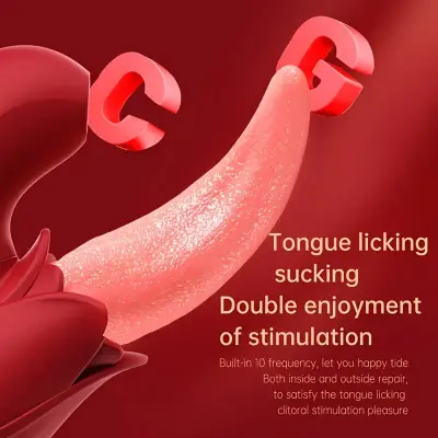 1pc 2 In 1 Lick Suck Vibrators For Women Licking Tongue Clitoris Stimulator G Spot Massager Vagina Sucking Female Orgasm Sex Toys