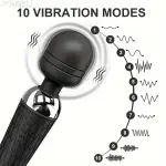 Super Strong 10 Modes Classic Vibrator AV Stick - Fully Automatic Adult Masturbator for Private Massage Flirting - 4 Colors, Silent