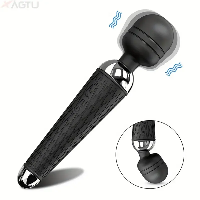 Super Strong 10 Modes Classic Vibrator AV Stick - Fully Automatic Adult Masturbator for Private Massage Flirting - 4 Colors, Silent