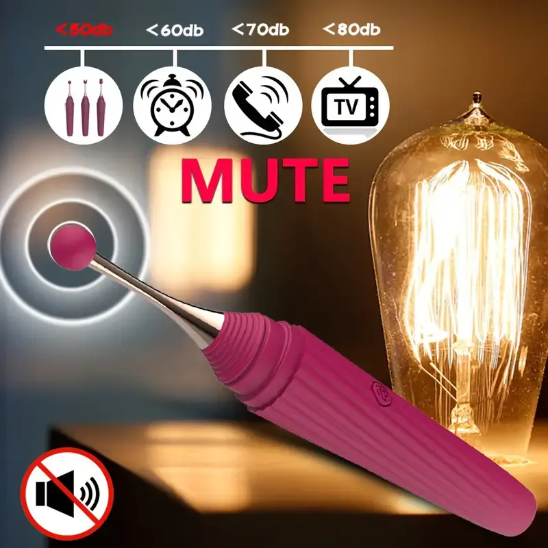 1pc Ultimate Stimulate Vibrator with 10 Intense Pleasure Modes & 3 Soft Silicone Heads - Rechargeable Battery-Powered Discreet Self-Care for Women