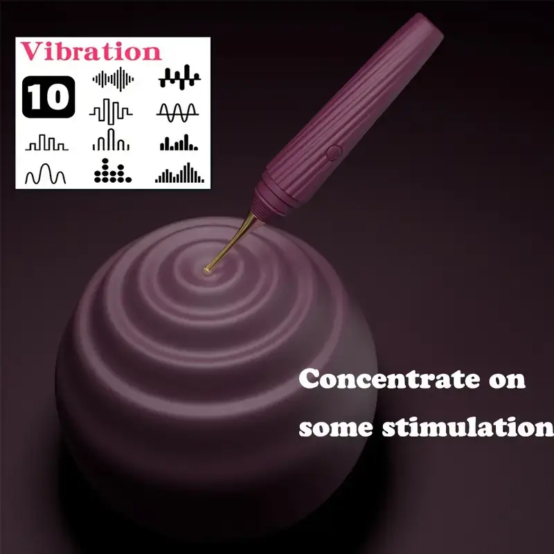 1pc Ultimate Stimulate Vibrator with 10 Intense Pleasure Modes & 3 Soft Silicone Heads - Rechargeable Battery-Powered Discreet Self-Care for Women