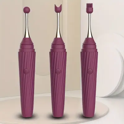 1pc Ultimate Stimulate Vibrator with 10 Intense Pleasure Modes & 3 Soft Silicone Heads - Rechargeable Battery-Powered Discreet Self-Care for Women