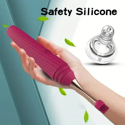 1pc Ultimate Stimulate Vibrator with 10 Intense Pleasure Modes & 3 Soft Silicone Heads - Rechargeable Battery-Powered Discreet Self-Care for Women