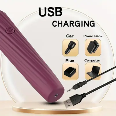 1pc Ultimate Stimulate Vibrator with 10 Intense Pleasure Modes & 3 Soft Silicone Heads - Rechargeable Battery-Powered Discreet Self-Care for Women