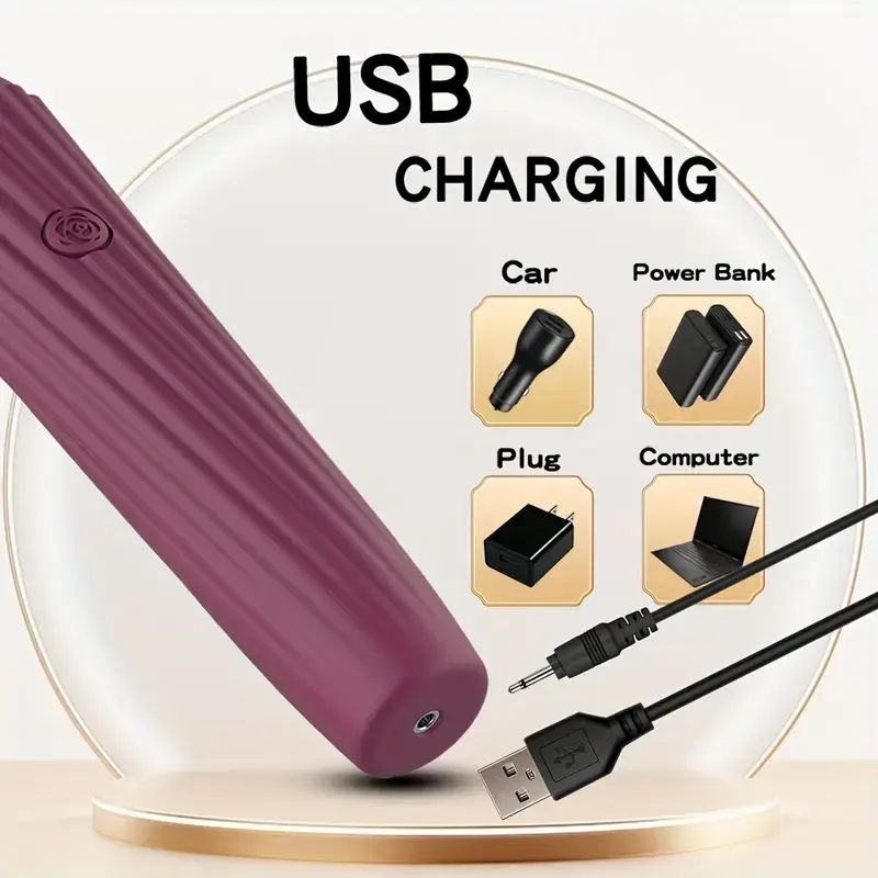 1pc Ultimate Stimulate Vibrator with 10 Intense Pleasure Modes & 3 Soft Silicone Heads - Rechargeable Battery-Powered Discreet Self-Care for Women