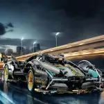 Car Building Blocks Toy, Cool Black And Golden Sports Car Assembly Set, Creative Car Insert, ABS Material, Perfect for Family/Friends/Birthdays And Holidays Gift