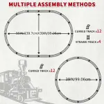 Electric Train Set for Kids Boys and Girls, Classic Christmas Train Toys, Steam Locomotive Engine, Lights & Sound, Tracks, Birthday Toy