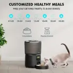 [Timed Pet Feeder, TUYA APP] 4L Automatic Timed Pet Feeder - Programmable Cat Dry Food Dispenser with TUYA APP SET