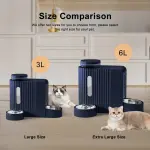 Automatic Gravity Cat Food Feeder And Water Dispenser Stainless Steel Two-in-One Set Large Capacity Dispenser for Pets Dogs, Puppies, Kittens
