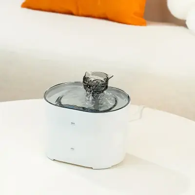 Smart Automatic Cat Water Dispenser with Transparent Window - USB-Powered (No Batteries Needed), Spill-Proof IPX4, Large 74.39oz Capacity