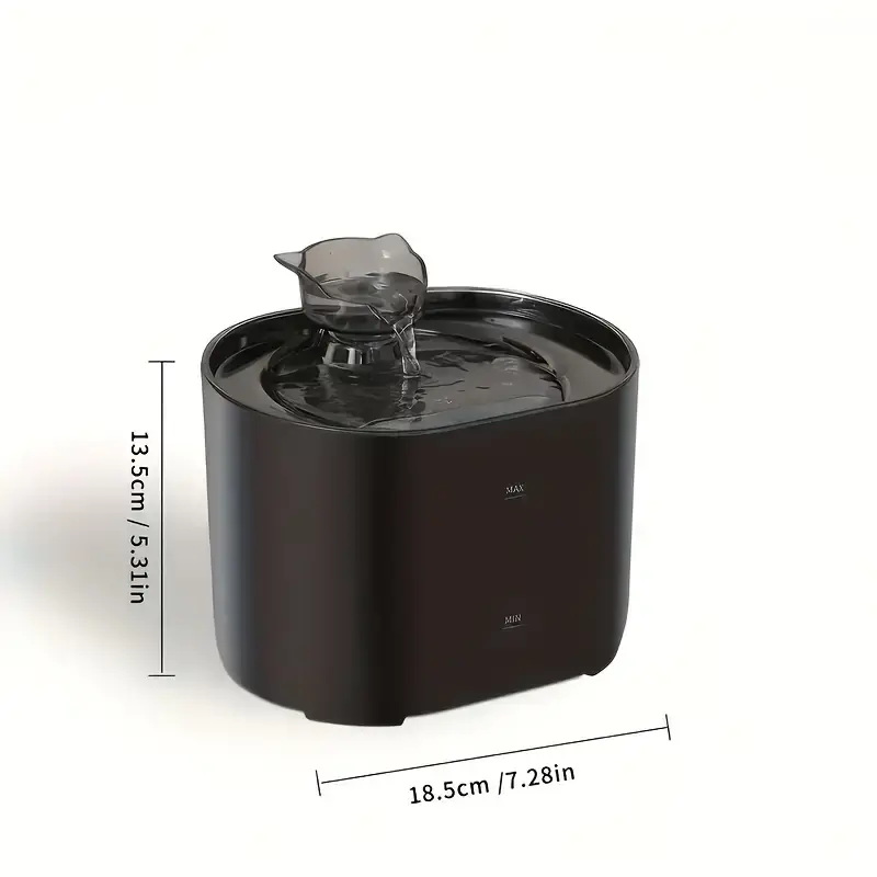 Smart Automatic Cat Water Dispenser with Transparent Window - USB-Powered (No Batteries Needed), Spill-Proof IPX4, Large 74.39oz Capacity